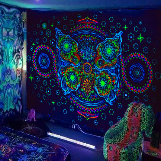 Arazzo Psichedelica neon colorata