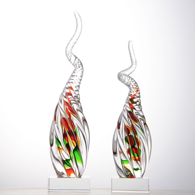 Scultura vetro astratta