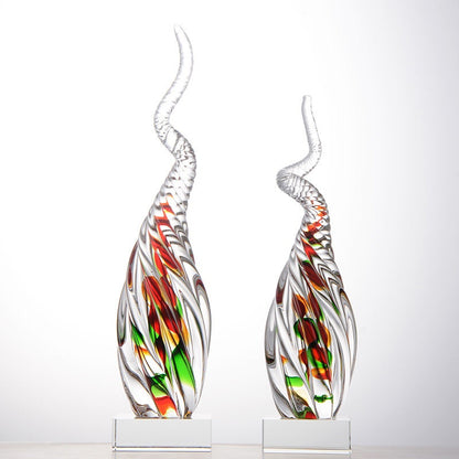 Scultura vetro astratta