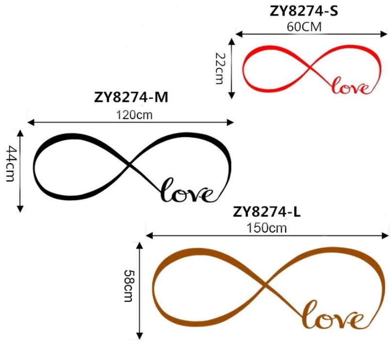 Adesivo amore infinito