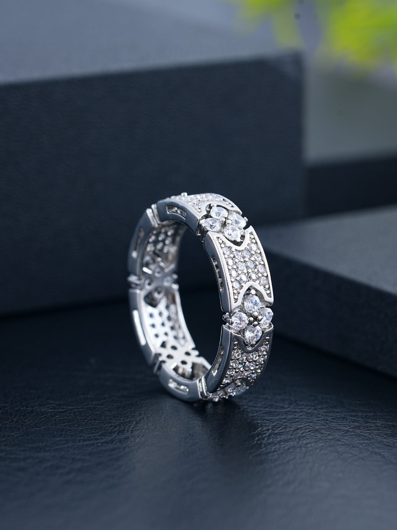 Anello Quadrifoglio brillante