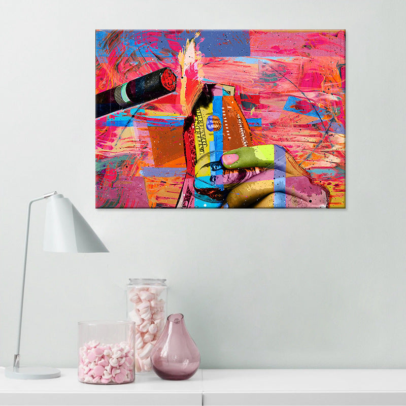Quadro astratto rosa