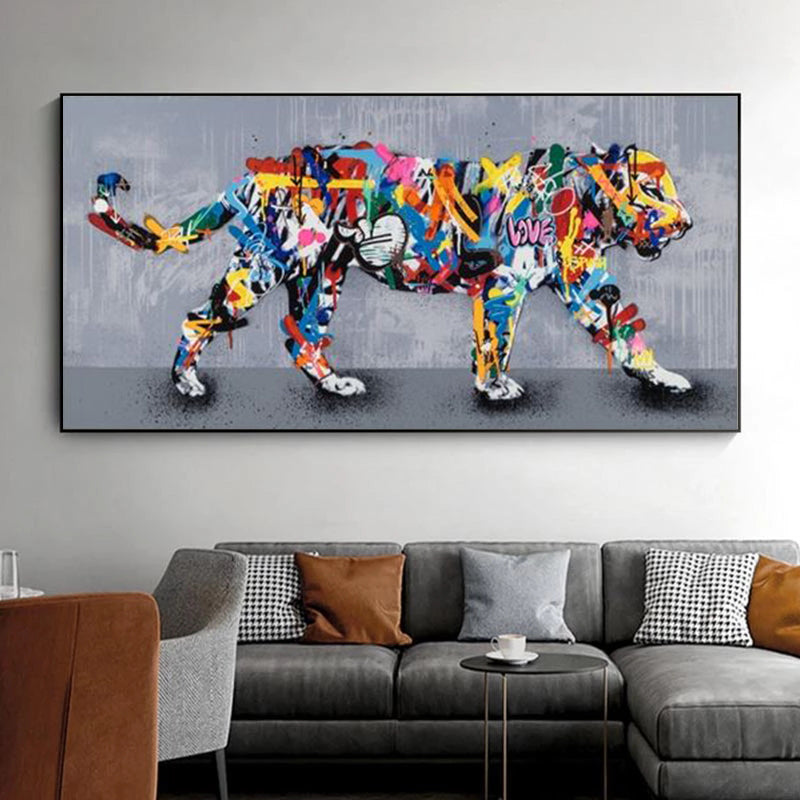 Quadro Tigre Street Art