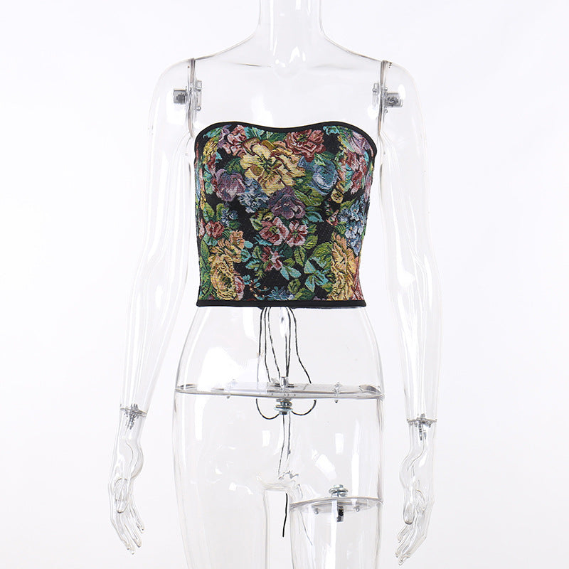 Maglietta reggiseno stile olio retrò