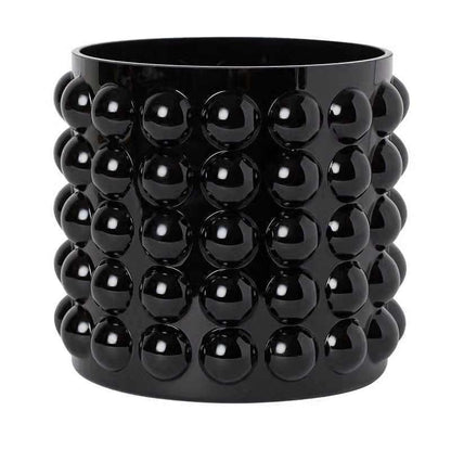 Vaso di vetro nero