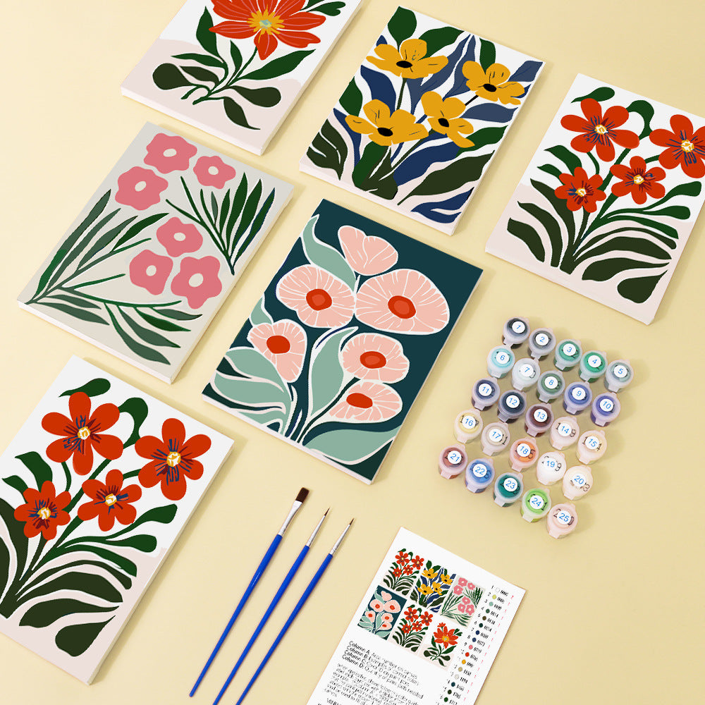 Quadro paesaggio e fiori