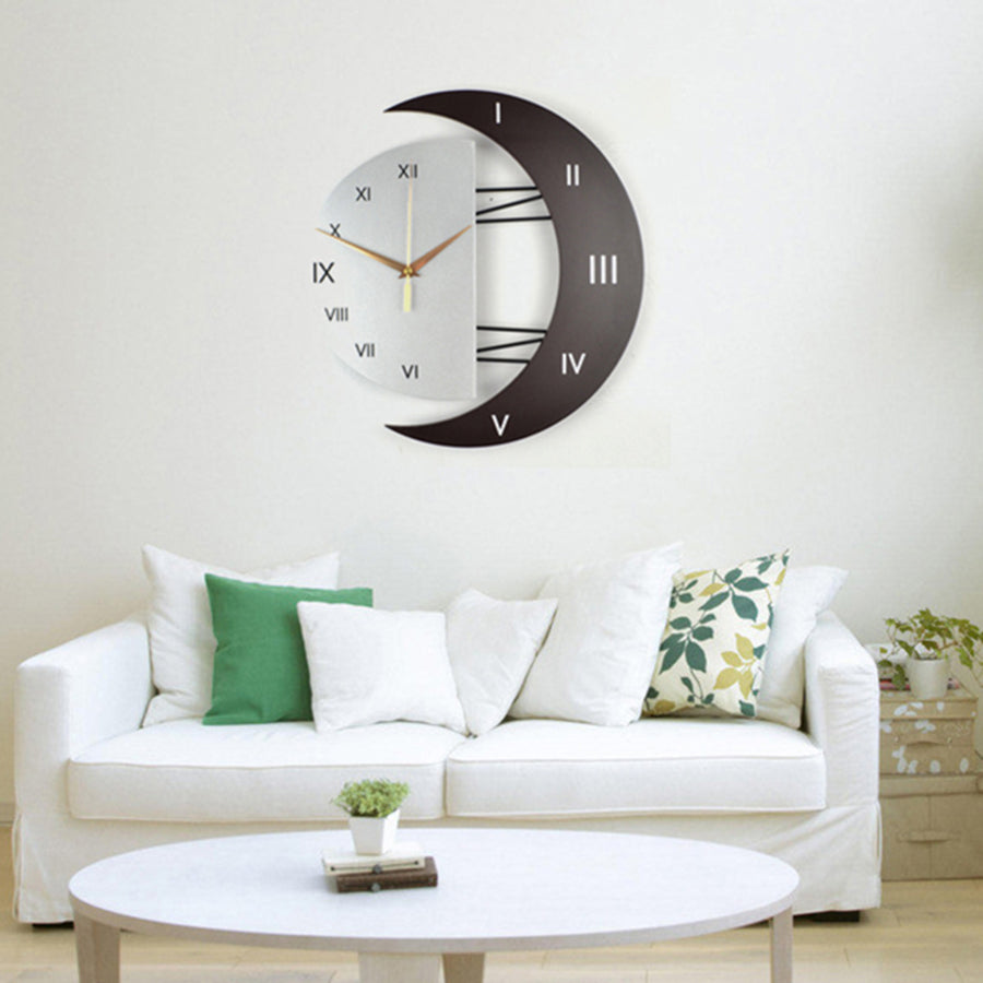 Orologio da parete Luna nera con stella