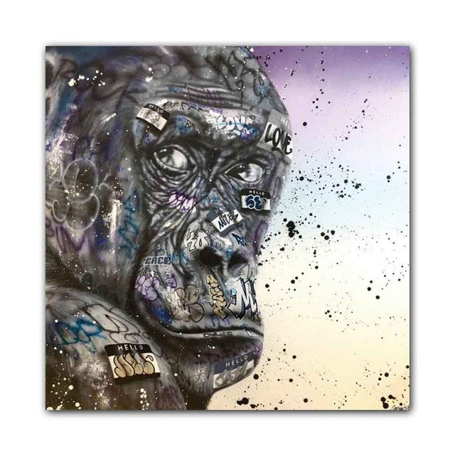 Quadro street art con graffiti