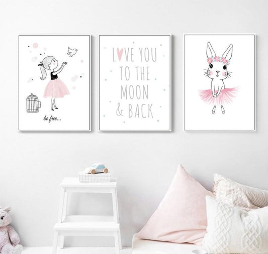 Quadro su tela Coniglio ballerino