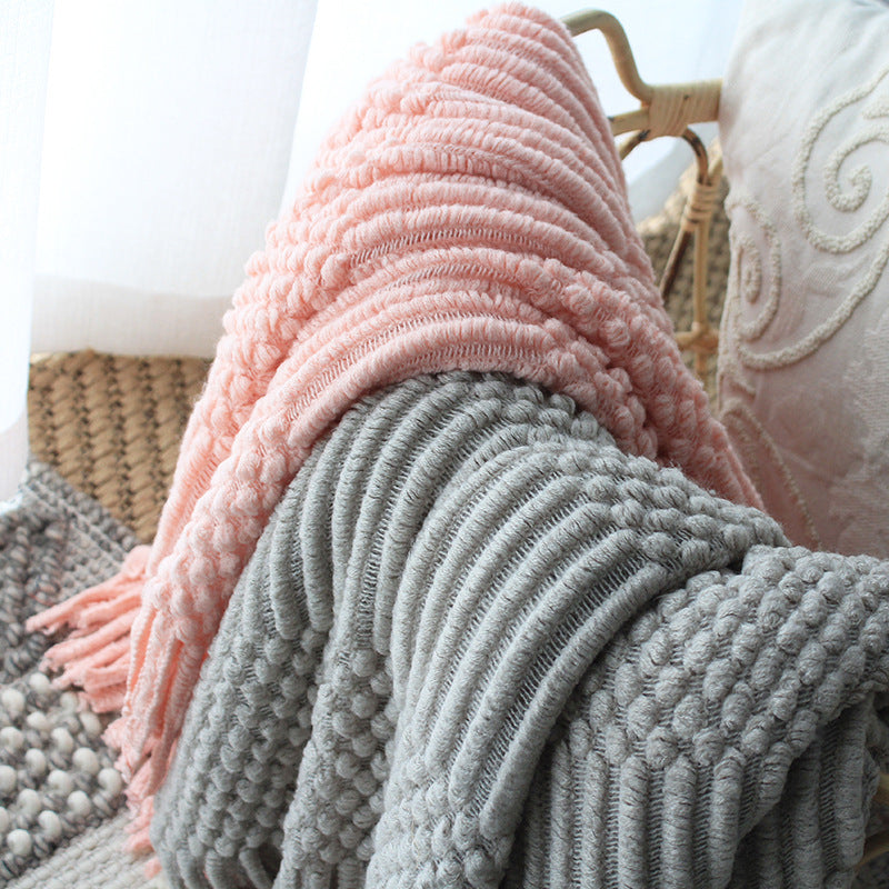 Coperta in maglia bolle