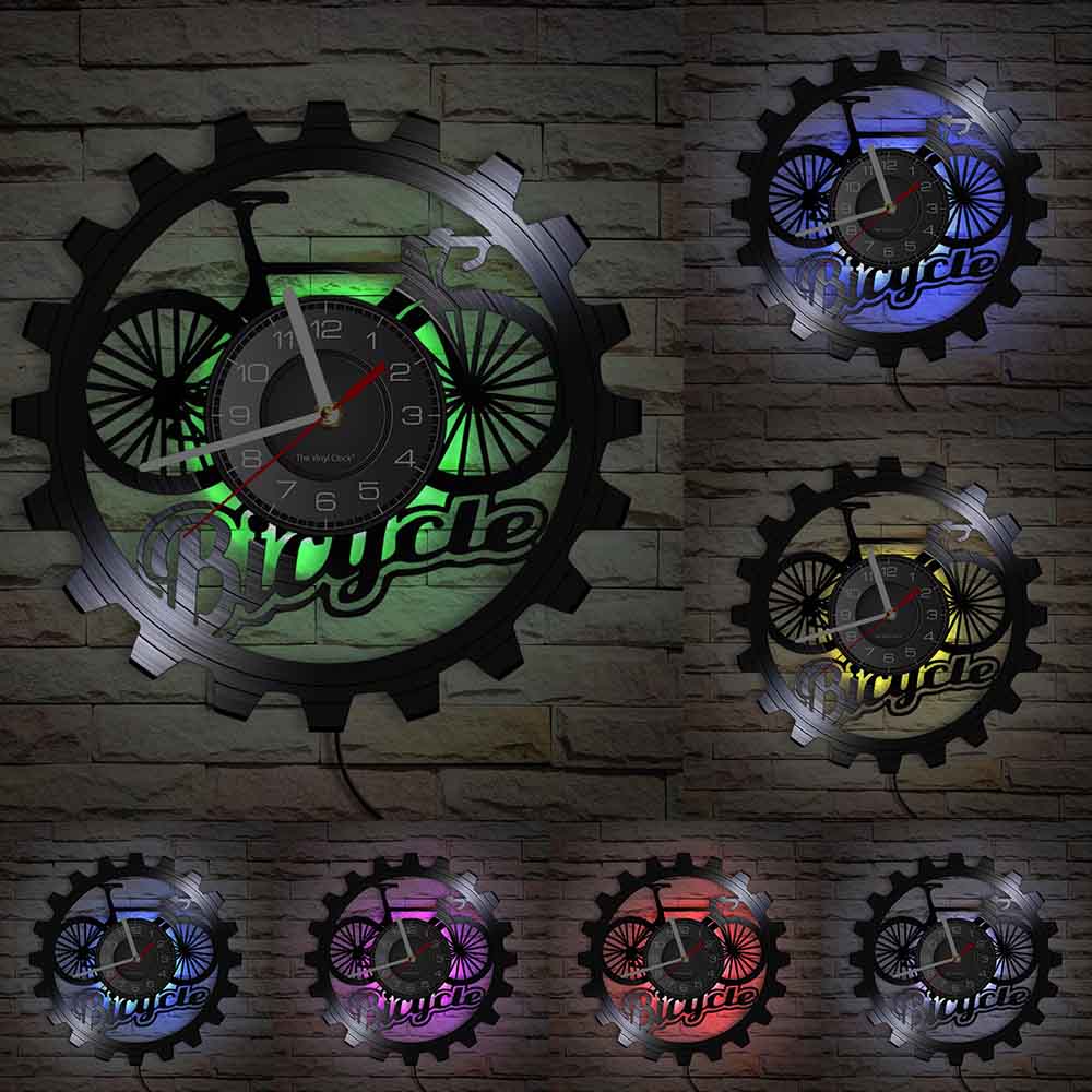 Orologio da parete Bicicletta neon industriale