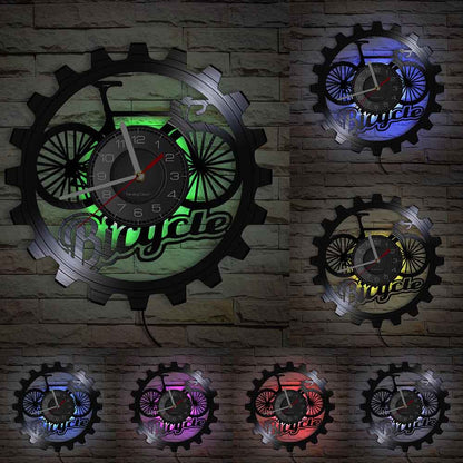 Orologio da parete Bicicletta neon industriale