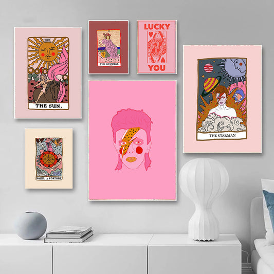 Quadro su tela Tarocchi e illustrazioni pop art