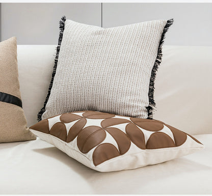 Coperta Cuscino Pelle