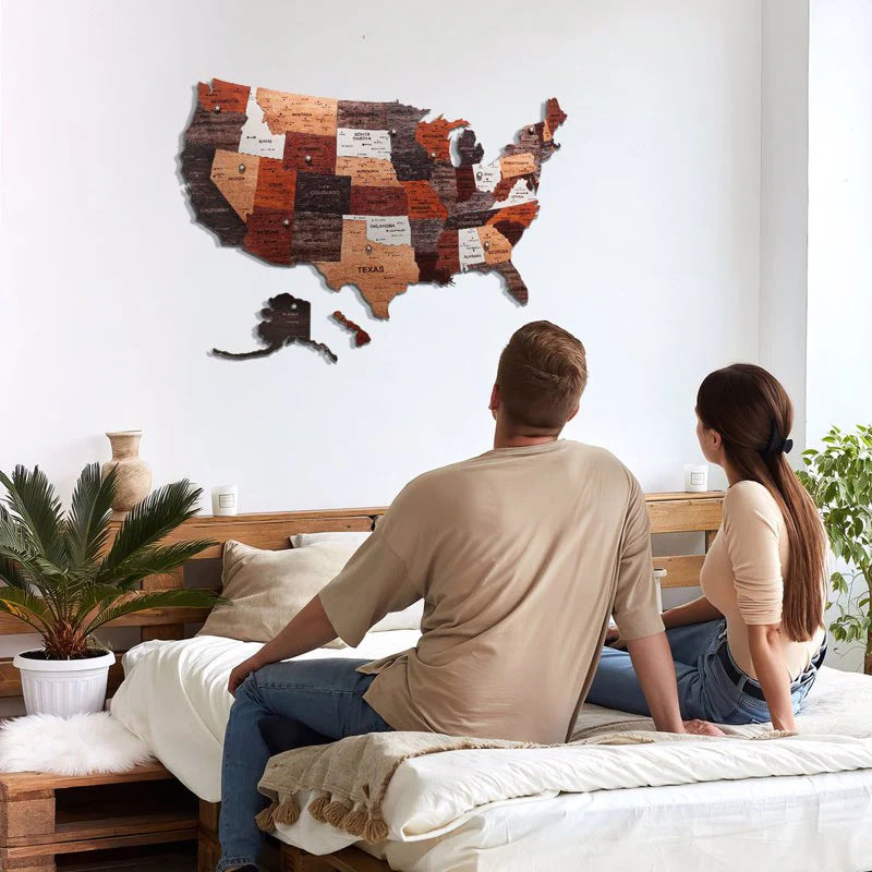 Puzzle mappa mondo legno