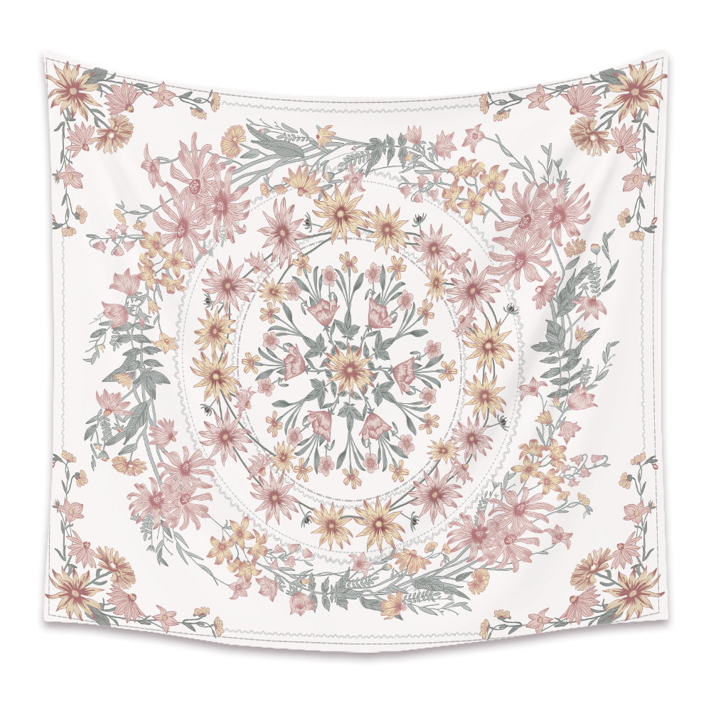 Arazzo mandala floreale