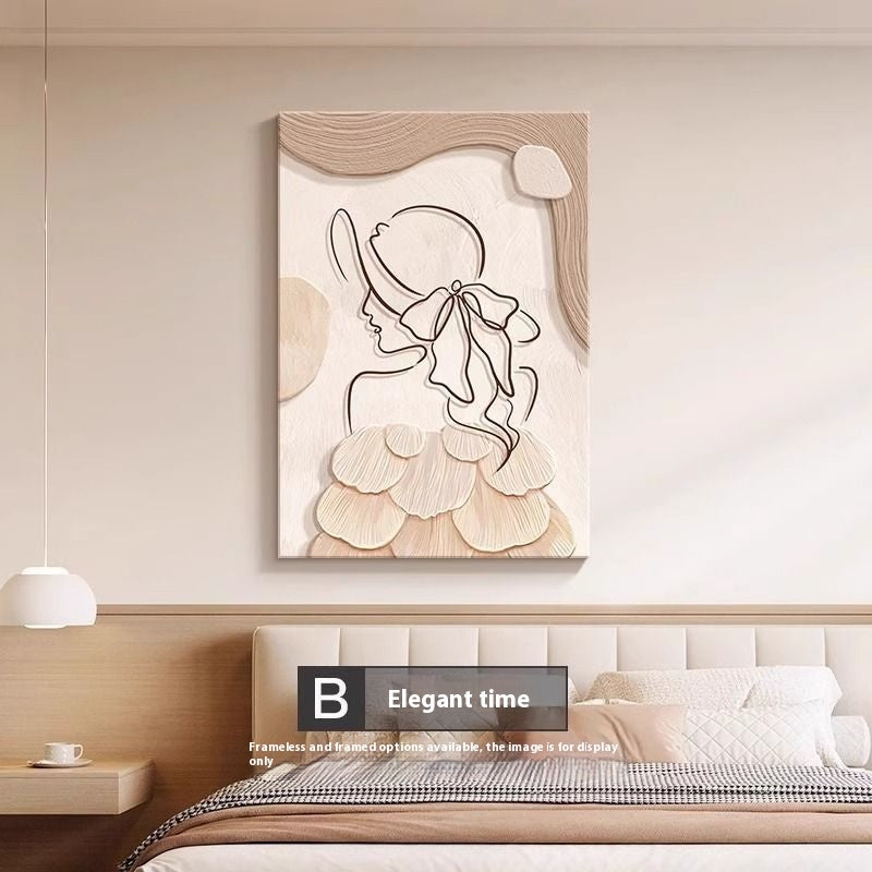 Quadro astratto linee e figure