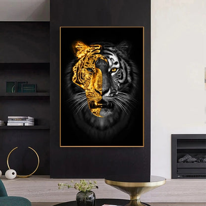 Tela tigre dorata
