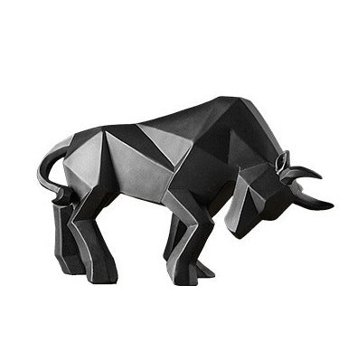 Toro rosso resina geometrico