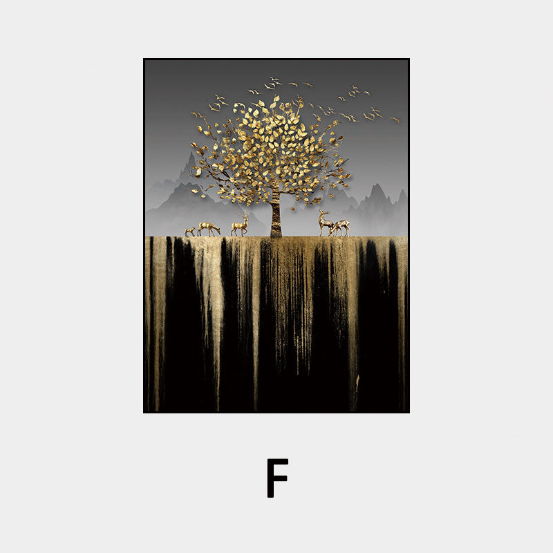 Quadro Luna e Alberi