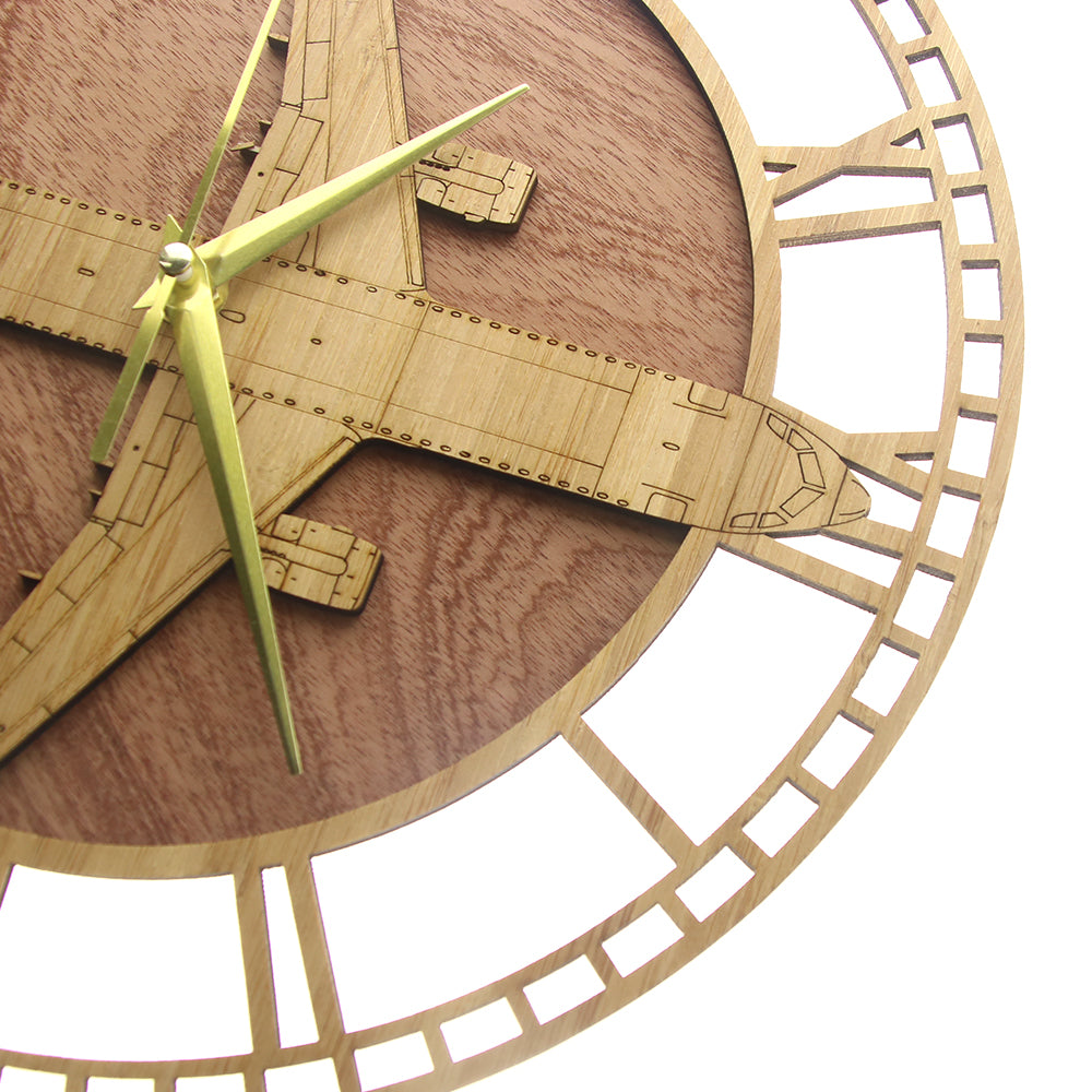 Orologio da parete Aereo legno intagliato