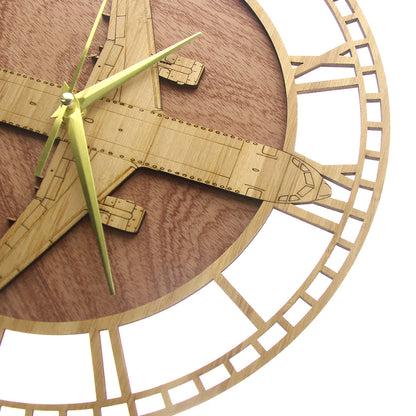 Orologio da parete Aereo legno intagliato