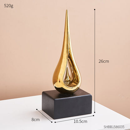 Scultura goccia ceramica