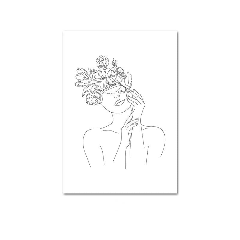 Quadro botanico astratto