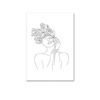 Quadro botanico astratto