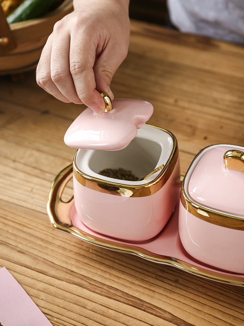 Contenitori ceramica rosa