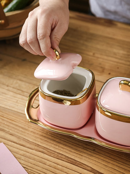 Contenitori ceramica rosa