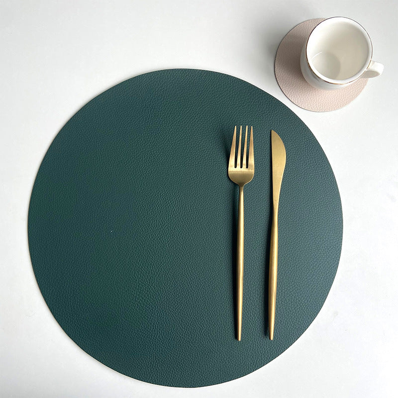 Set sottobicchieri in pelle