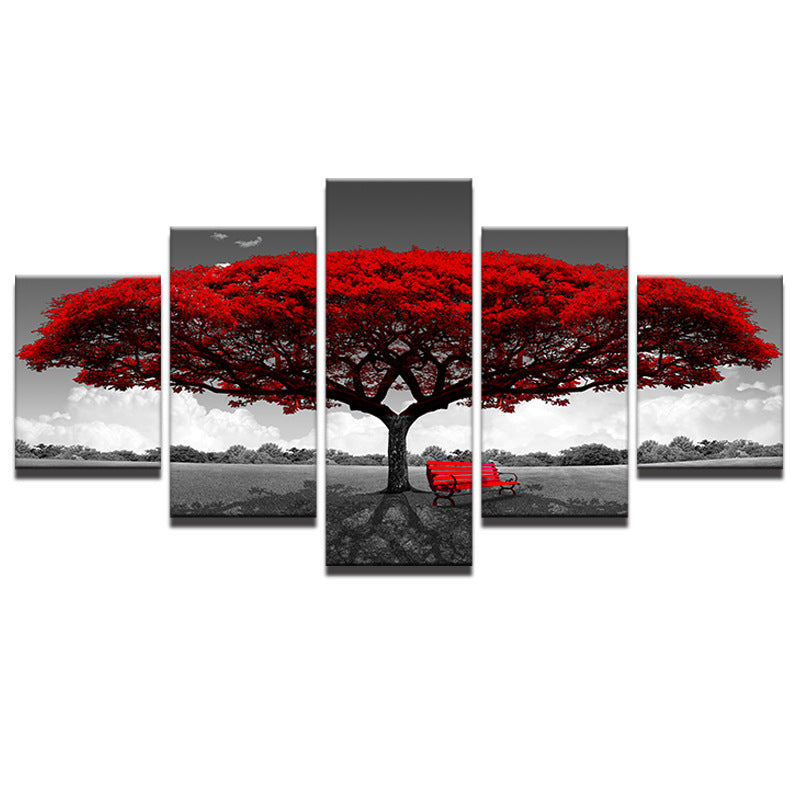 Quadro albero rosso