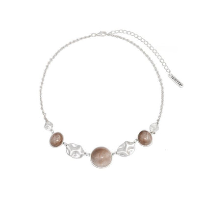 Collana bottone dipinto vintage