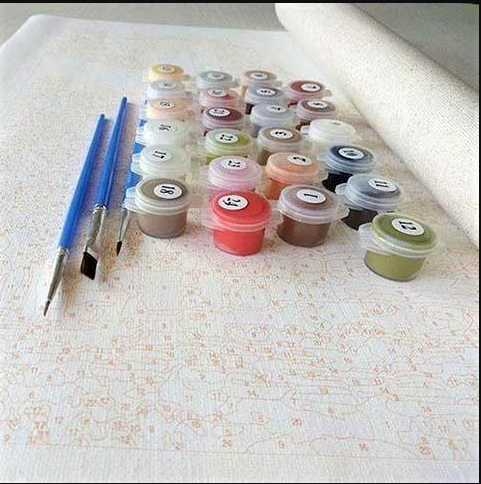 Kit dipingi con i numeri - fenicotteri