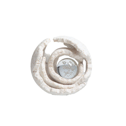 Scultura spirale cemento effetto ottico