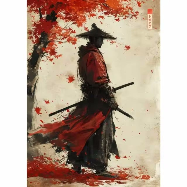Quadro geisha cartoon