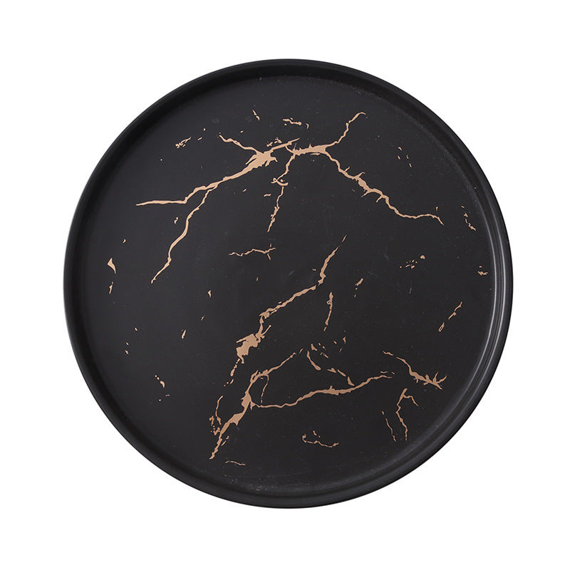 Piatto ceramica marmo