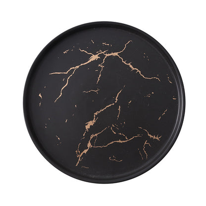 Piatto ceramica marmo