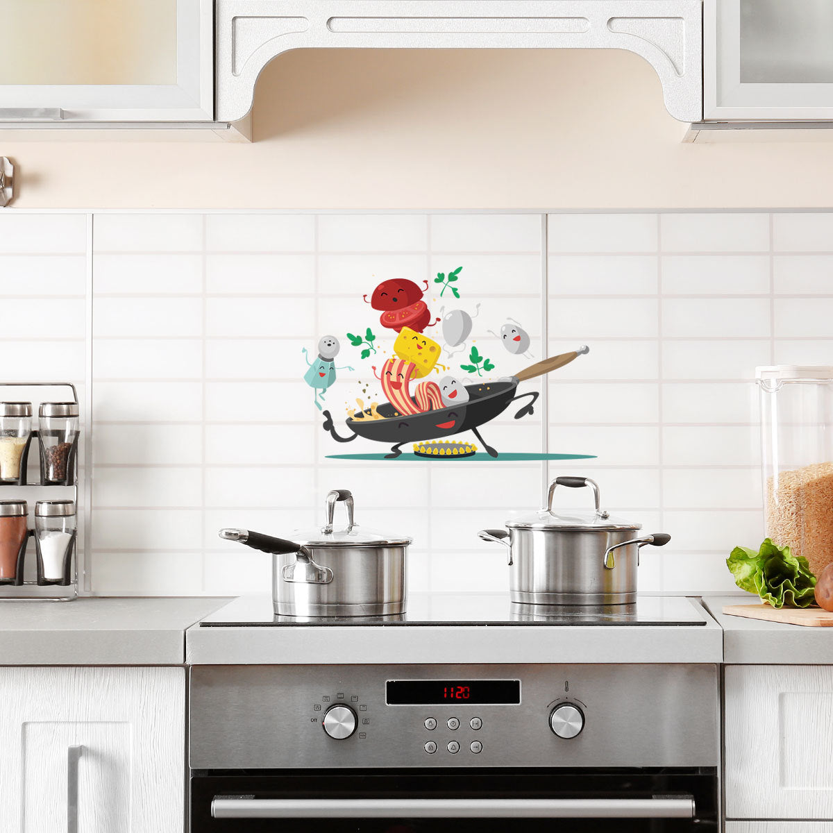 Adesivo murale Ingredienti cucina in pentola