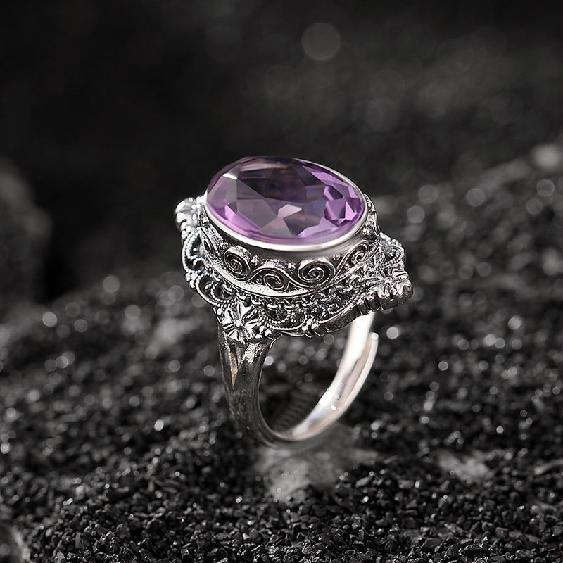 Anello argento citrino