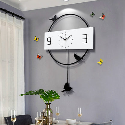 Orologio da parete Uccelli nero