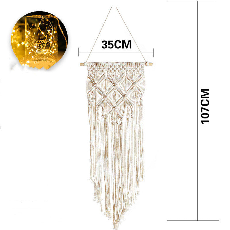 Acchiappasogni macramé con verga legno