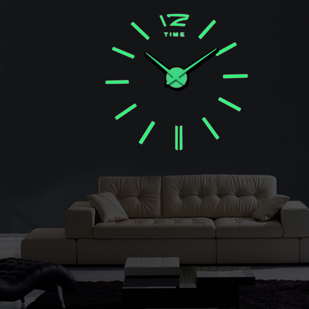 Orologio da parete Neon verde TIME