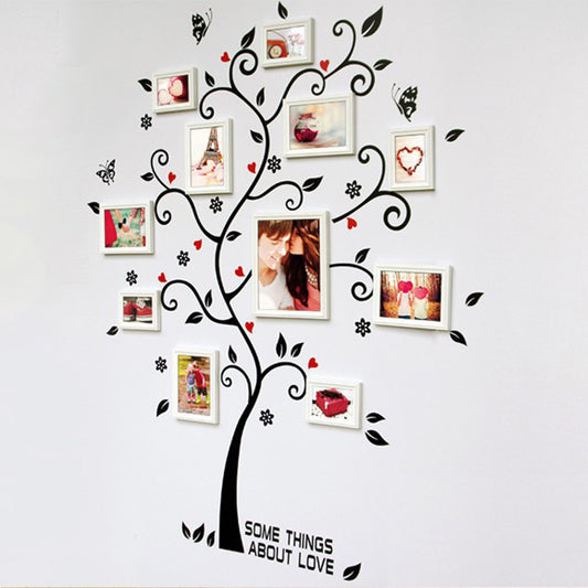 Adesivo murale Albero con foto familiari