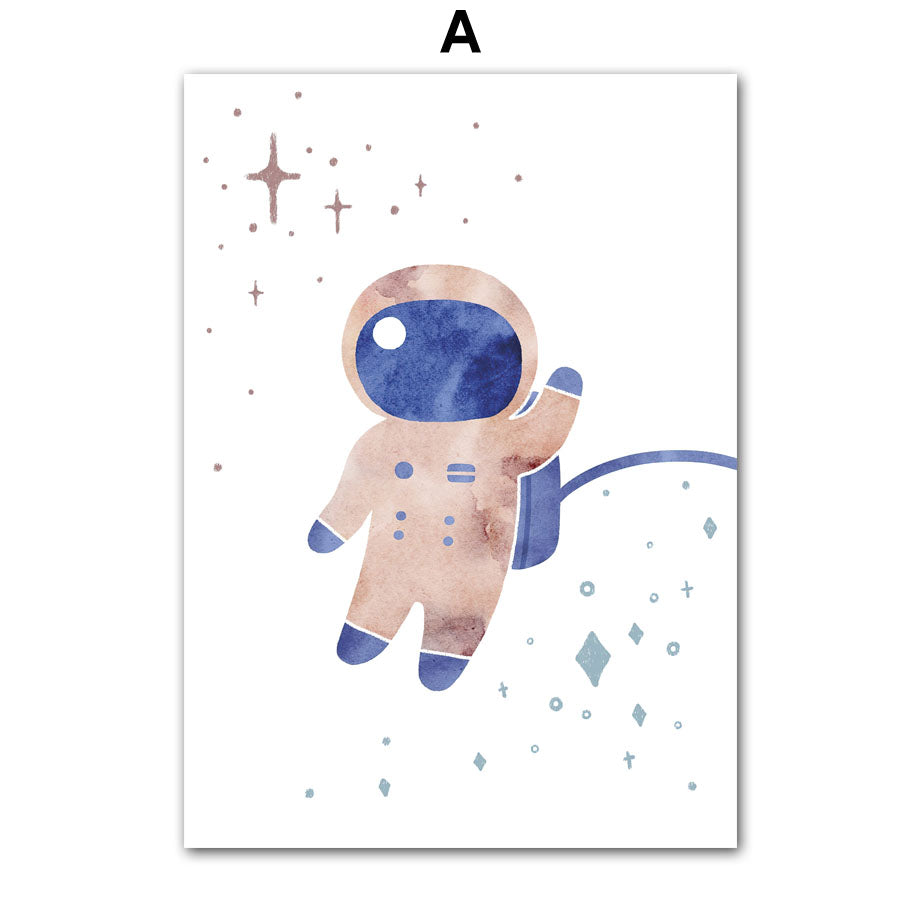 Poster spaziale acquerello