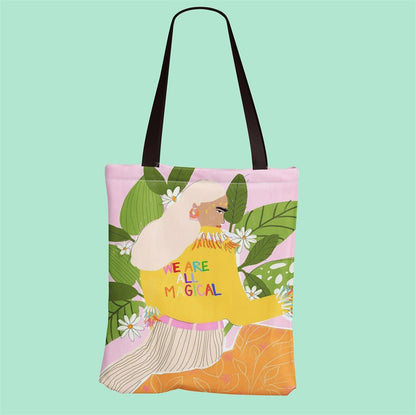 Borsa tela grande donna con leopardo