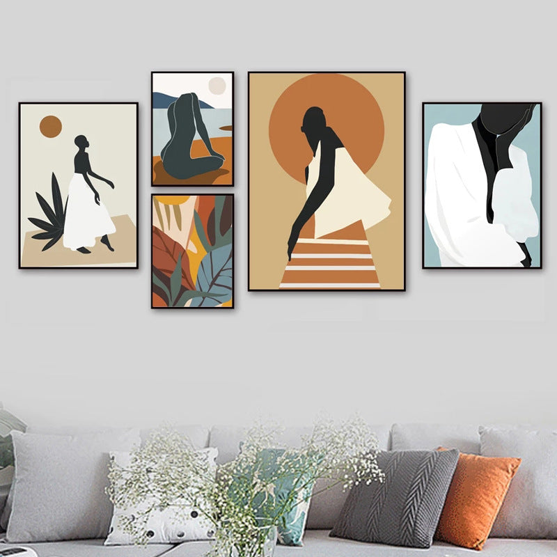 Quadro donna fiori