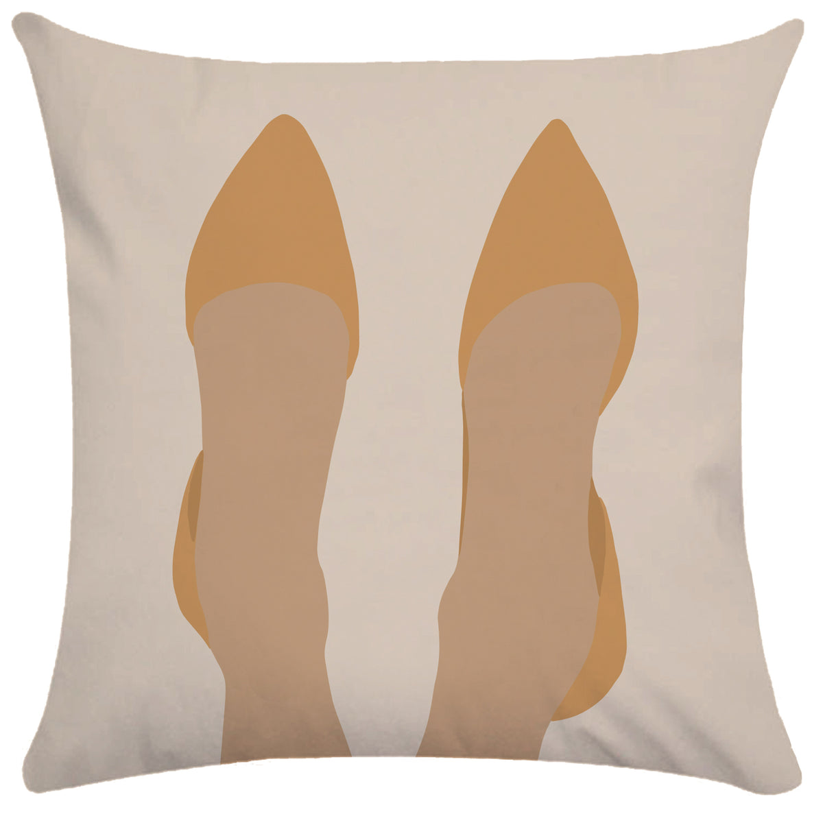 Copricuscino beige stampa motivi astratti