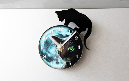 Orologio da parete Gatto nero 3D